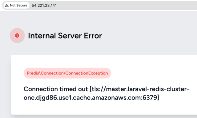 Redis Cluster security group removed