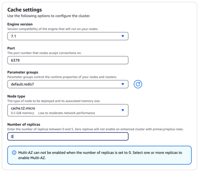 Cache Settings